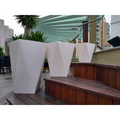 Conjunto 3 Vasos Modernos - Branco - Modelo: Floripa